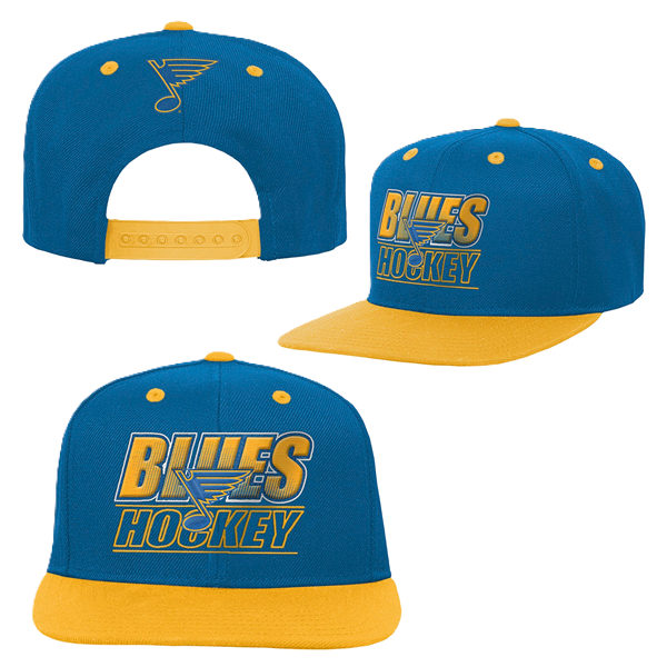 ST. LOUIS BLUES OUTERSTUFF KID'S BLUES HOCKEY SNAPBACK - BLUE/GOLD Snapback OUTERSTUFF