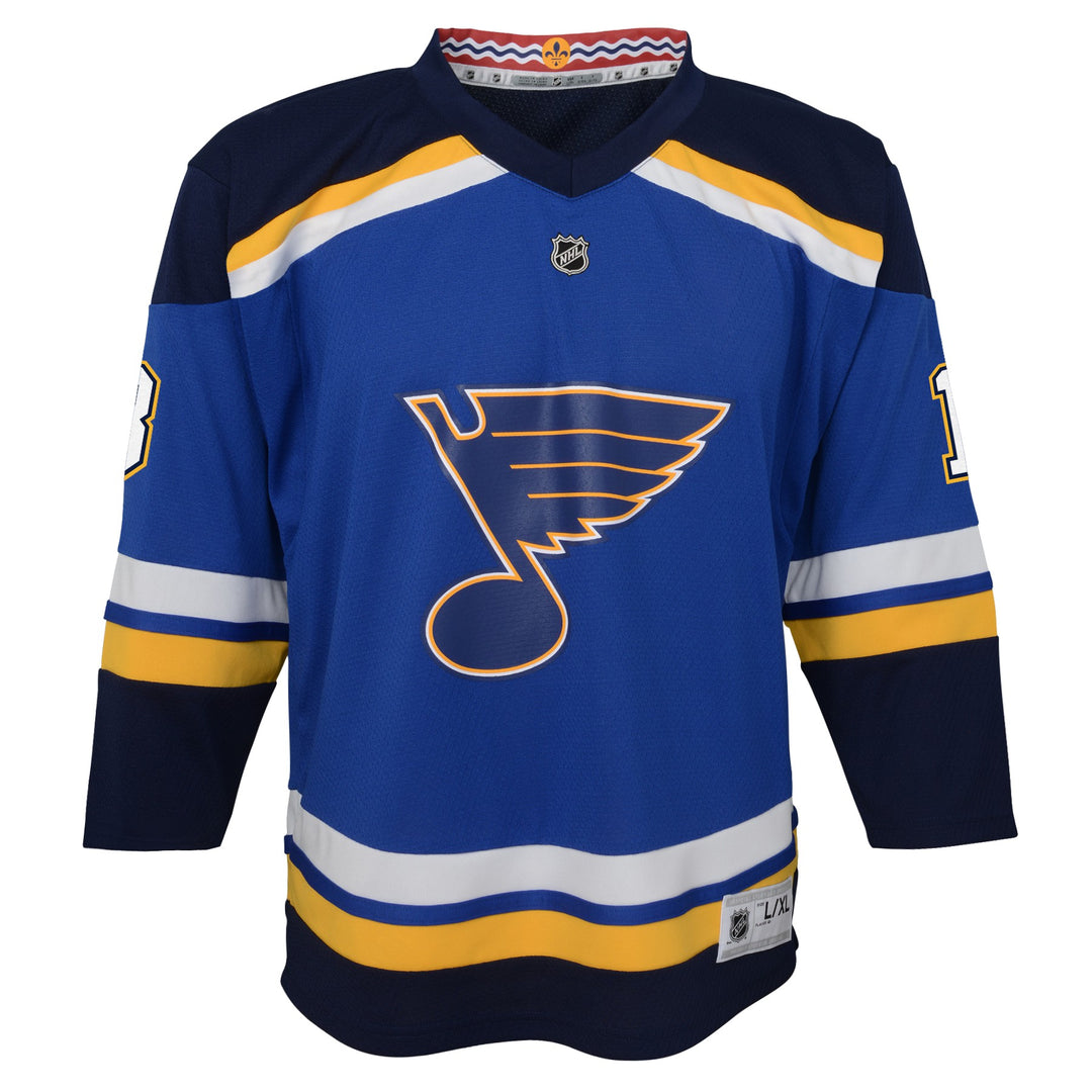 ST. LOUIS BLUES OUTERSTUFF YOUTH THOMAS #18 HOME REPLICA JERSEY - ROYAL