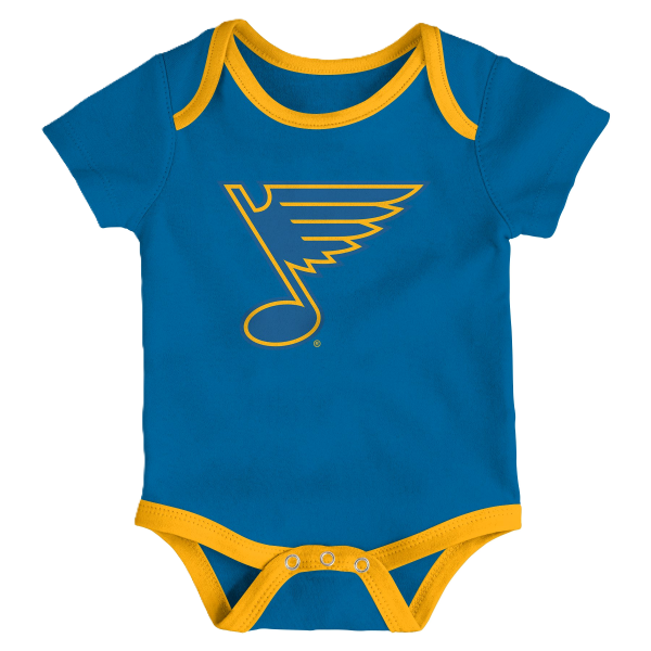 ST. LOUIS BLUES OUTERSTUFF INFANT TRIPLE HEADER CREEPER 3PK - MULTI Clothing Set Outerstuff
