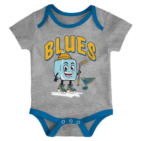 ST. LOUIS BLUES OUTERSTUFF INFANT TRIPLE HEADER CREEPER 3PK - MULTI Clothing Set Outerstuff