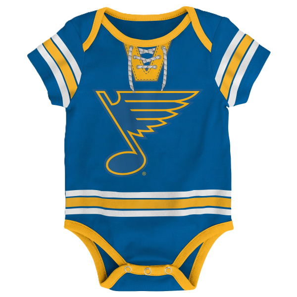 ST. LOUIS BLUES OUTERSTUFF NEWBORN HOCKEY CREEPER - BLUE Onesie Outerstuff