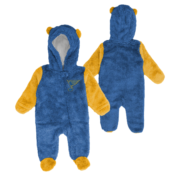 ST. LOUIS BLUES OUTERSTUFF NEWBORN STAY NAPPING ONESIE – BLUE/GOLD Onesie OUTERSTUFF