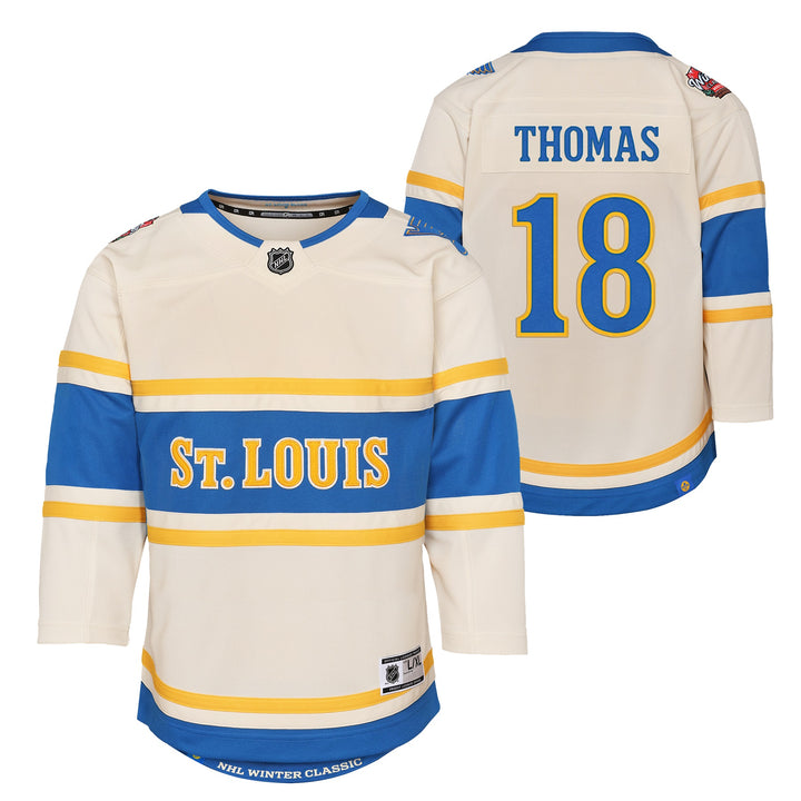 ST. LOUIS BLUES YOUTH PREMIER THOMAS WINTER CLASSIC JERSEY - BEIGE Jersey Outerstuff