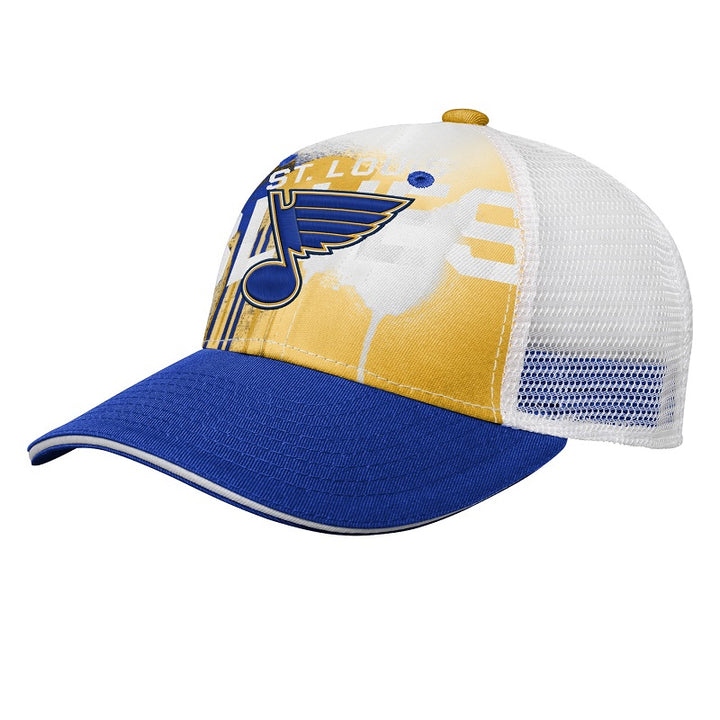 ST. LOUIS BLUES YOUTH PAINT SPLATTER VELCRO HAT - MULTI