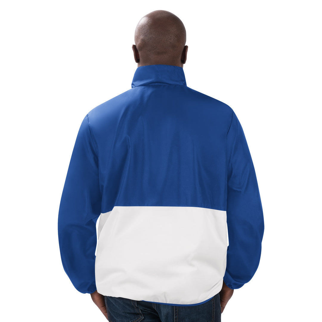 ST. LOUIS BLUES G-III CORNERMAN HALF ZIP JACKET - ROYAL