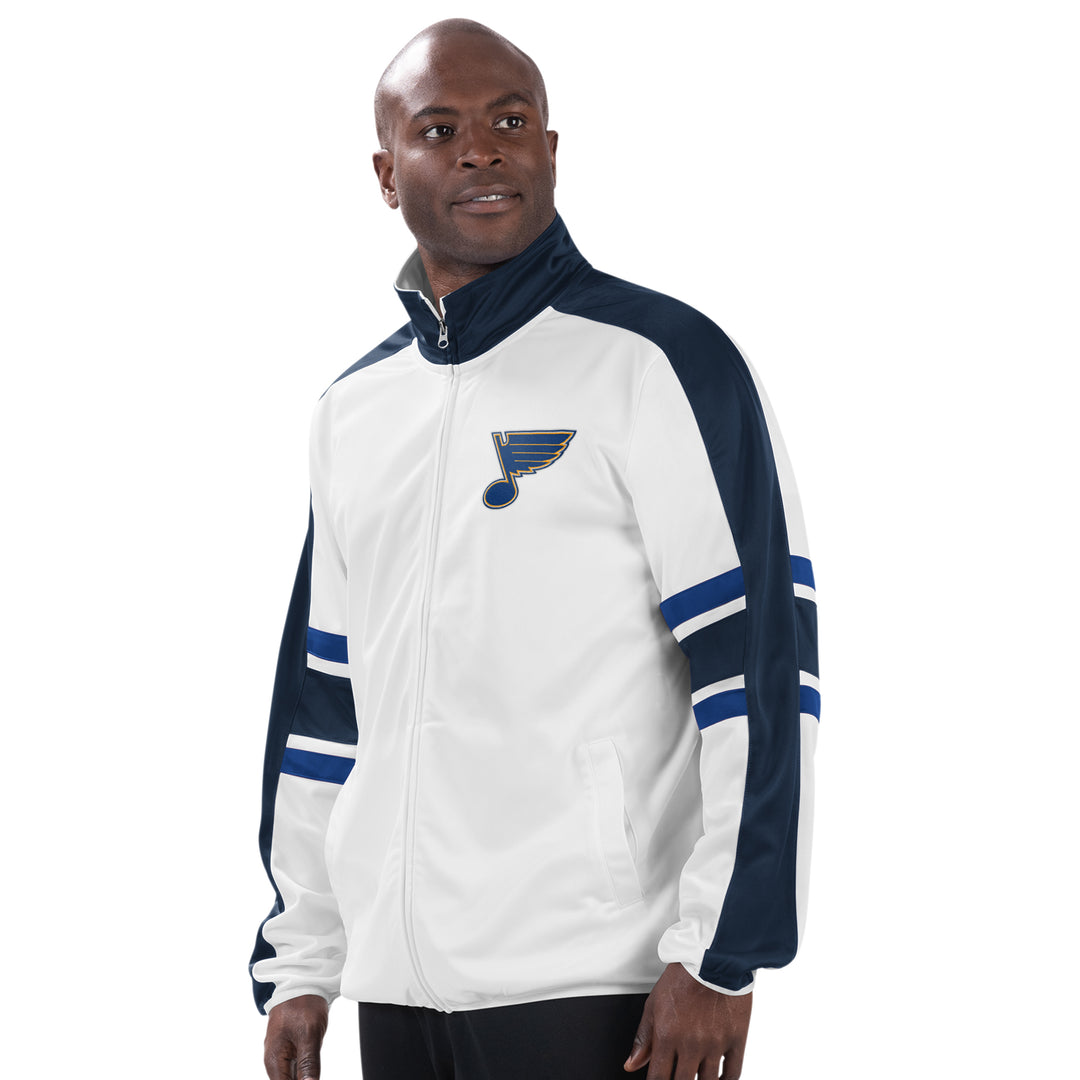 ST. LOUIS BLUES G-III FULL ZIP TRACK JACKET Outerwear G-III   