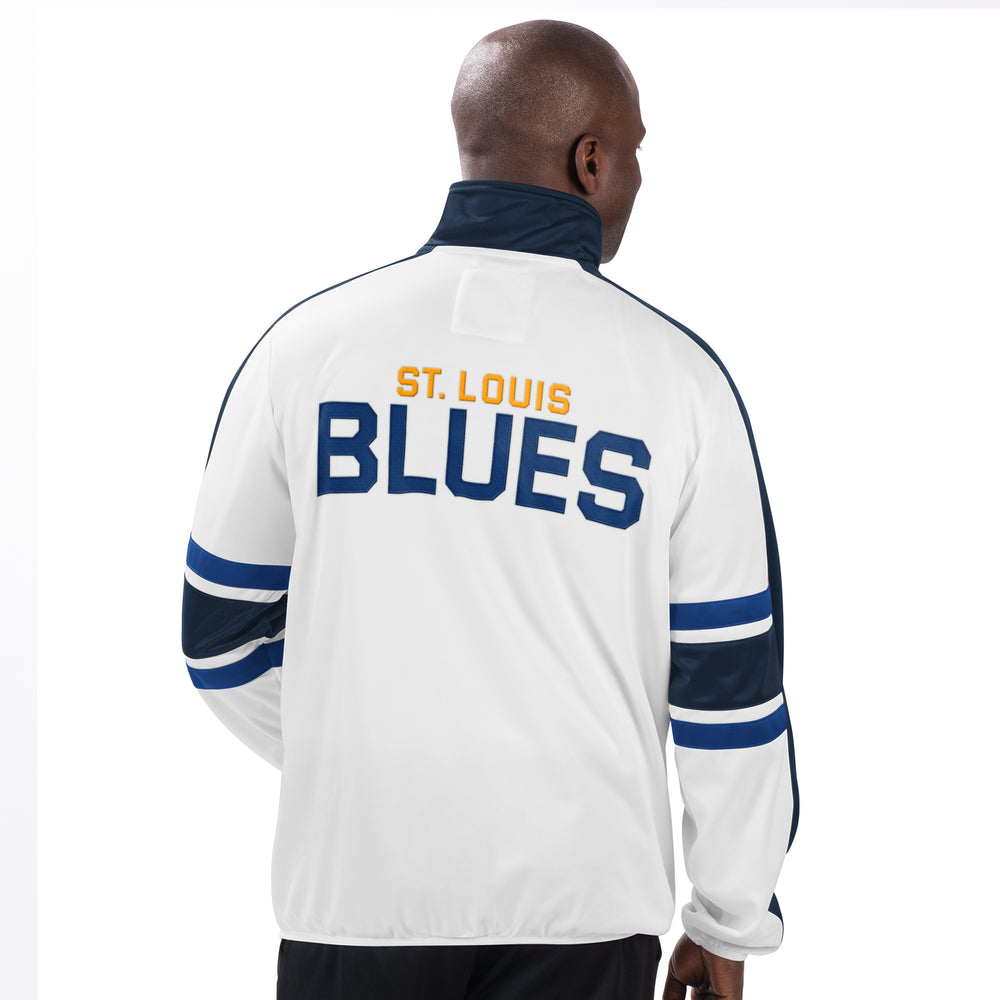 Men's Fanatics Branded Heather Gray St. Louis Blues Heritage Fitted  Pullover Hoodie