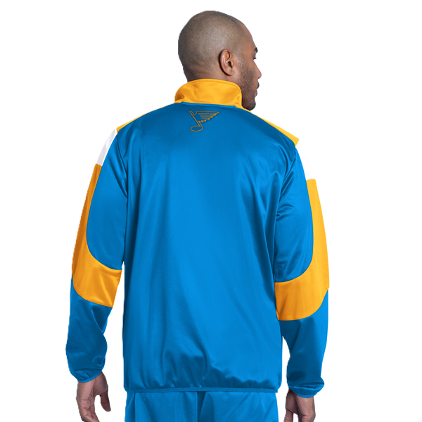 ST. LOUIS BLUES G-III ZONE TRACK JACKET - BLUE GOLD Jacket G-III