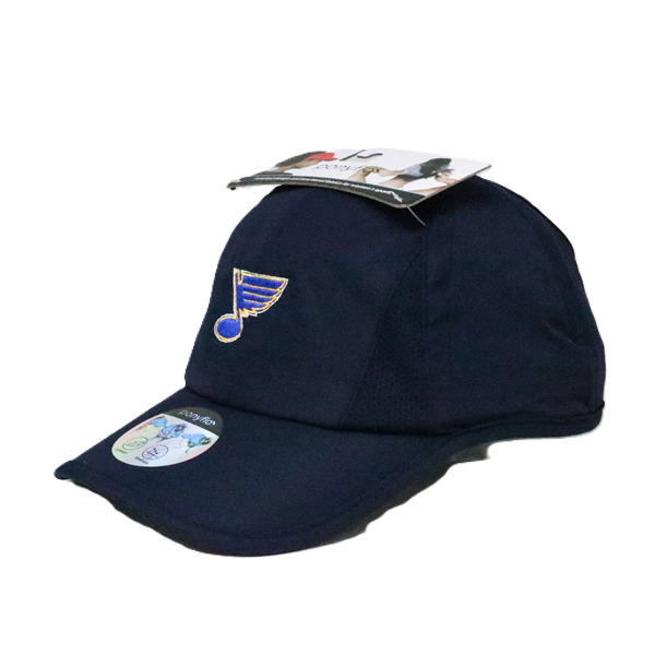 ST. LOUIS BLUES DAVID AND YOUNG WOMEN'S NOTE LOGO PONYFLO HAT - NAVY Adjustable Cap David and Young
