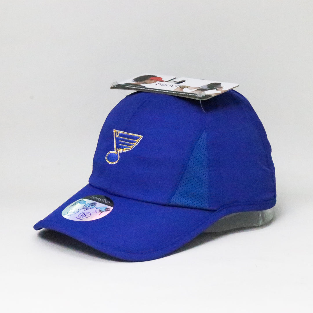 ST. LOUIS BLUES DAVID AND YOUNG PONYFLO LADIES HAT - WHITE – STL Authentics