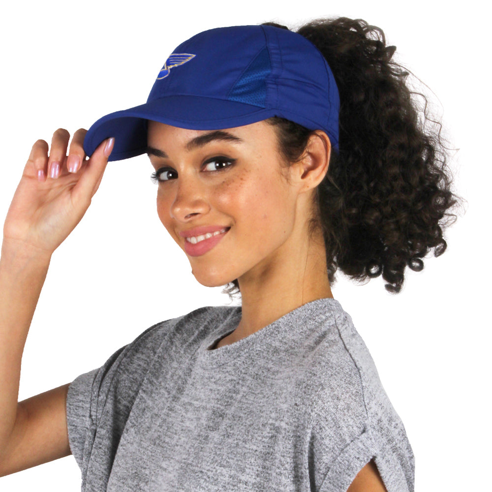 ST. LOUIS BLUES DAVID AND YOUNG PONYFLO LADIES HAT - ROYAL