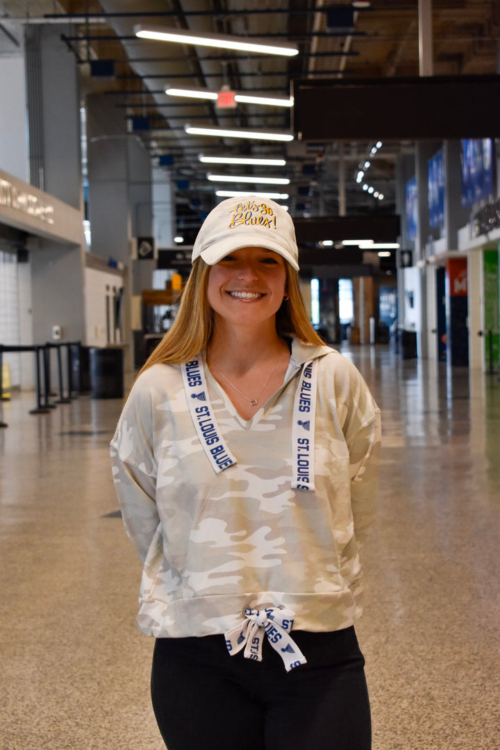 ST. LOUIS BLUES LUSSO HOODIE AND HAT BUNDLE