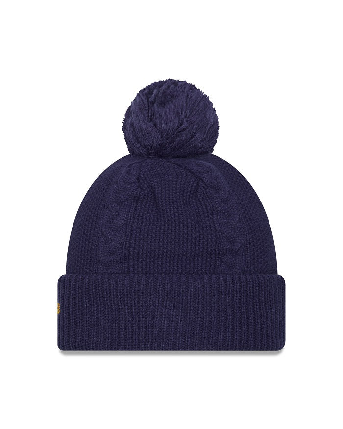 ST. LOUIS BLUES LADIES NEW ERA NOTE CABLE POM KNIT - NAVY