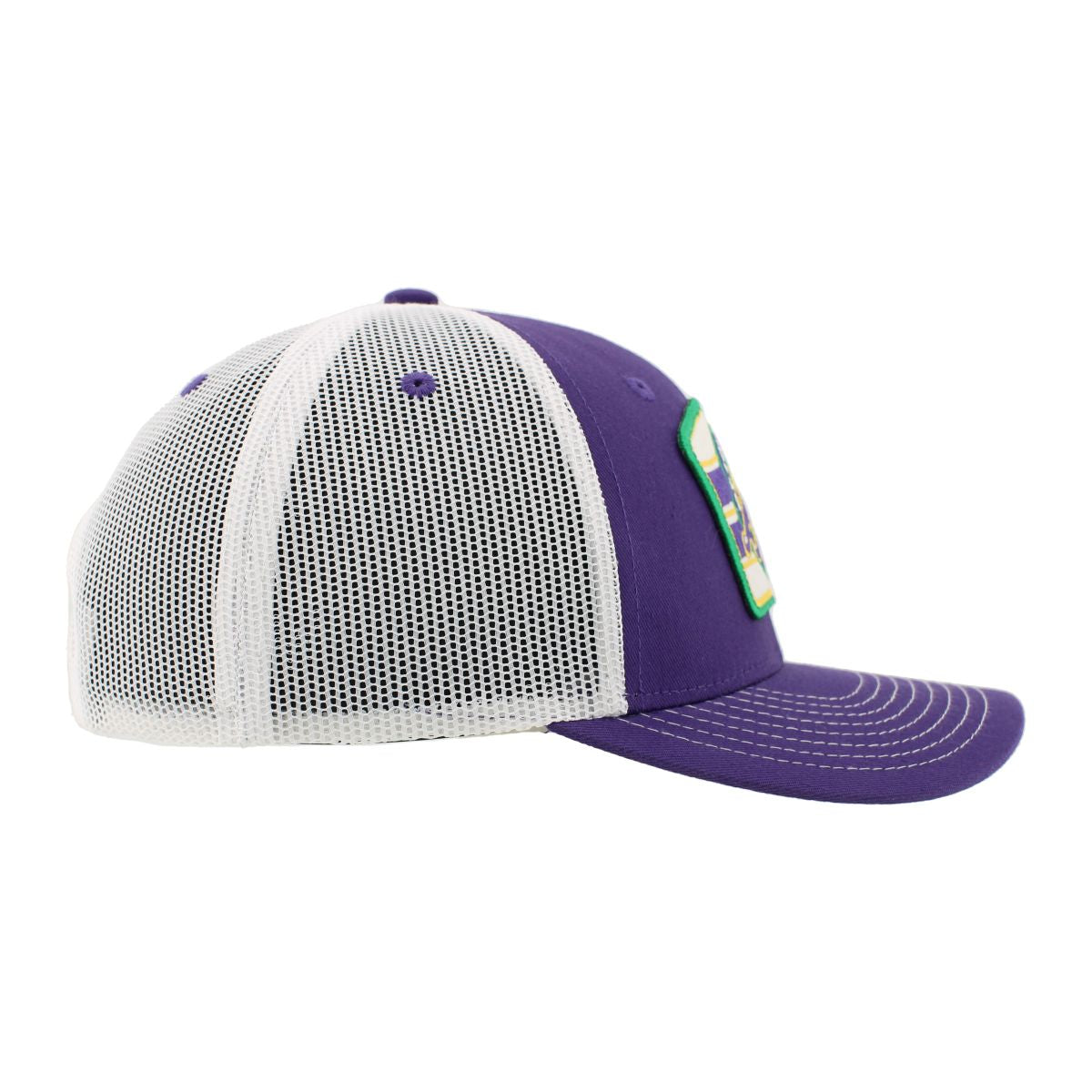 ST. LOUIS BLUES ZEPHYR MARDI GRAS TRUMPET PATCH SNAPBACK - PURPLE