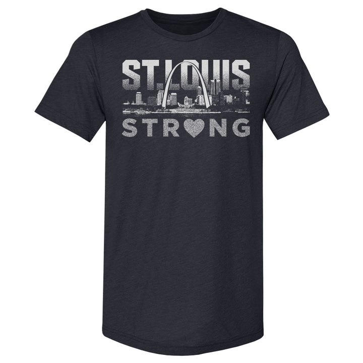 St. Louis Strong Tee by 500 Level Men's Premium T-Shirt 500 LEVEL Men's Premium T-Shirt Tri Navy S