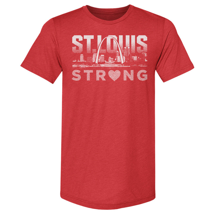 St. Louis Strong Tee by 500 Level Men's Premium T-Shirt 500 LEVEL Men's Premium T-Shirt Tri Red S