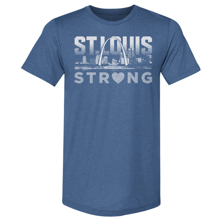 St. Louis Strong Tee by 500 Level Men's Premium T-Shirt 500 LEVEL Men's Premium T-Shirt Tri Royal S