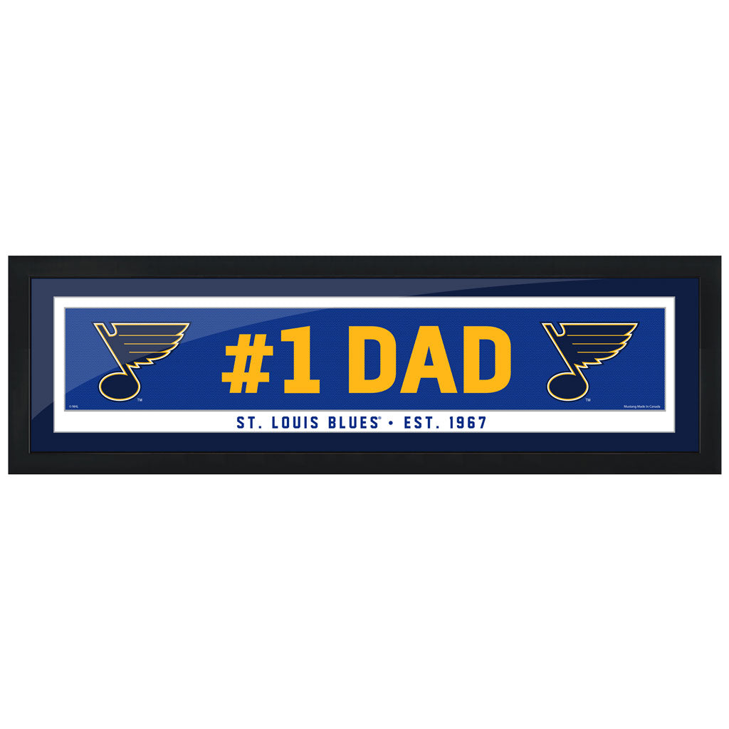 St Louis Blues Frame - 6" x 22" #1 Dad Wall Decor Sports Decor   