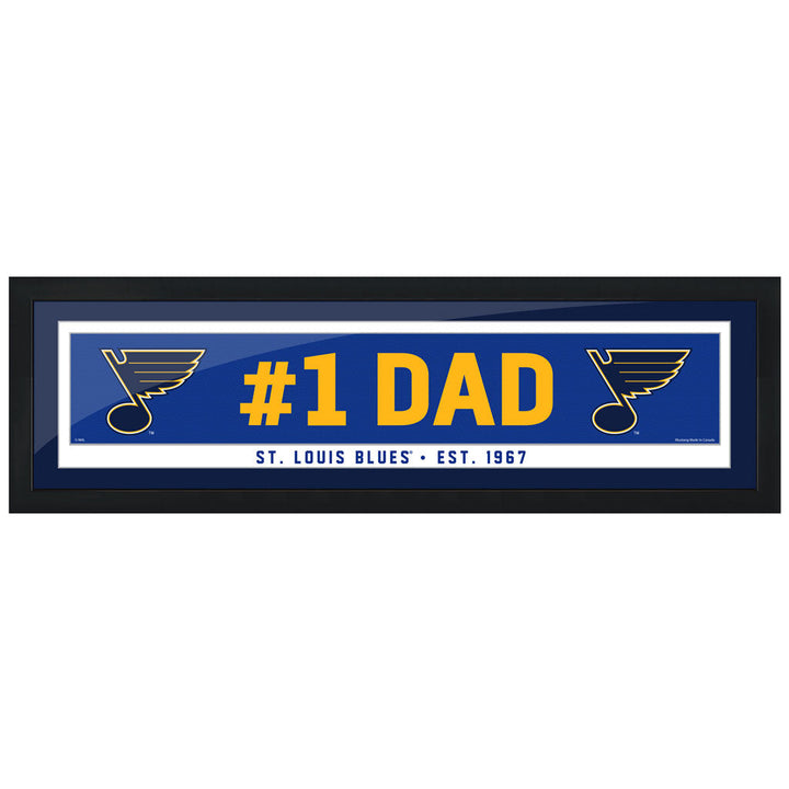 St Louis Blues Frame - 6" x 22" #1 Dad Wall Decor Sports Decor   