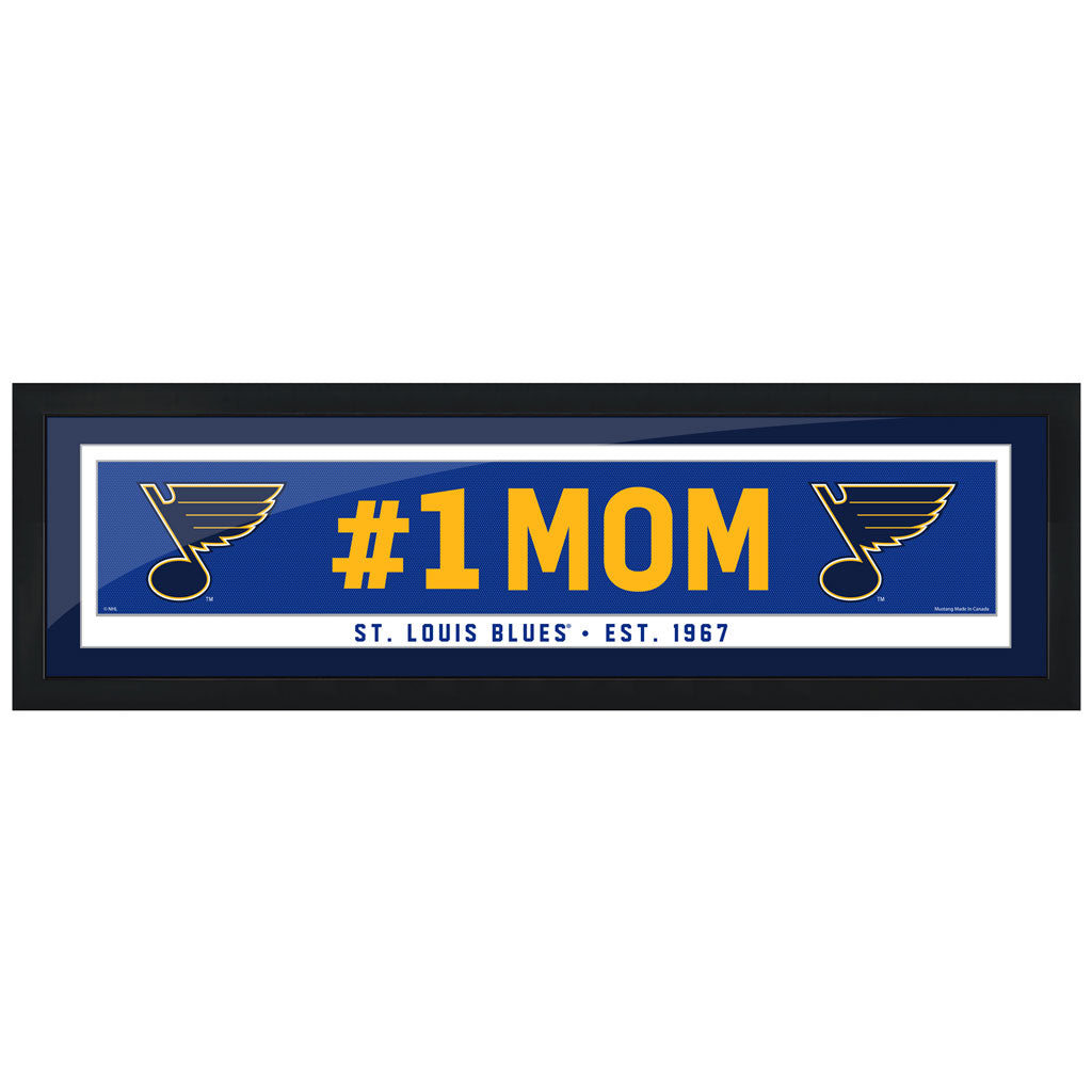 St Louis Blues  #1 Mom 6x22 Frame Wall Decor Sports Decor   