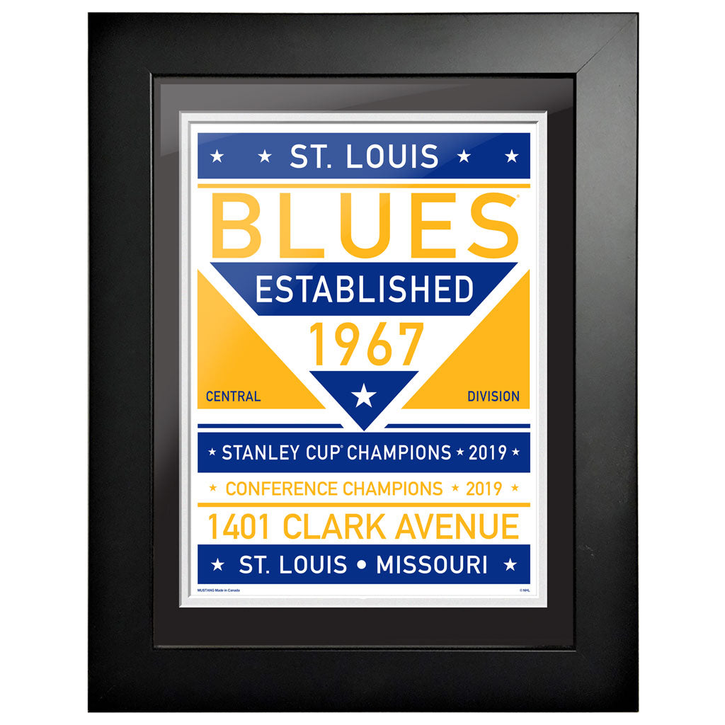 St. Louis Blues 12 x 16 Dual Tone Framed Sign Wall Decor Sports Decor   