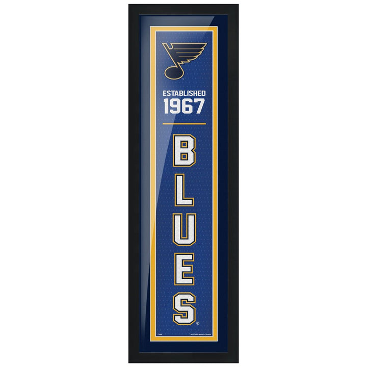 St. Louis Blues 6x22 Established Framed Sign Wall Decor Sports Decor   