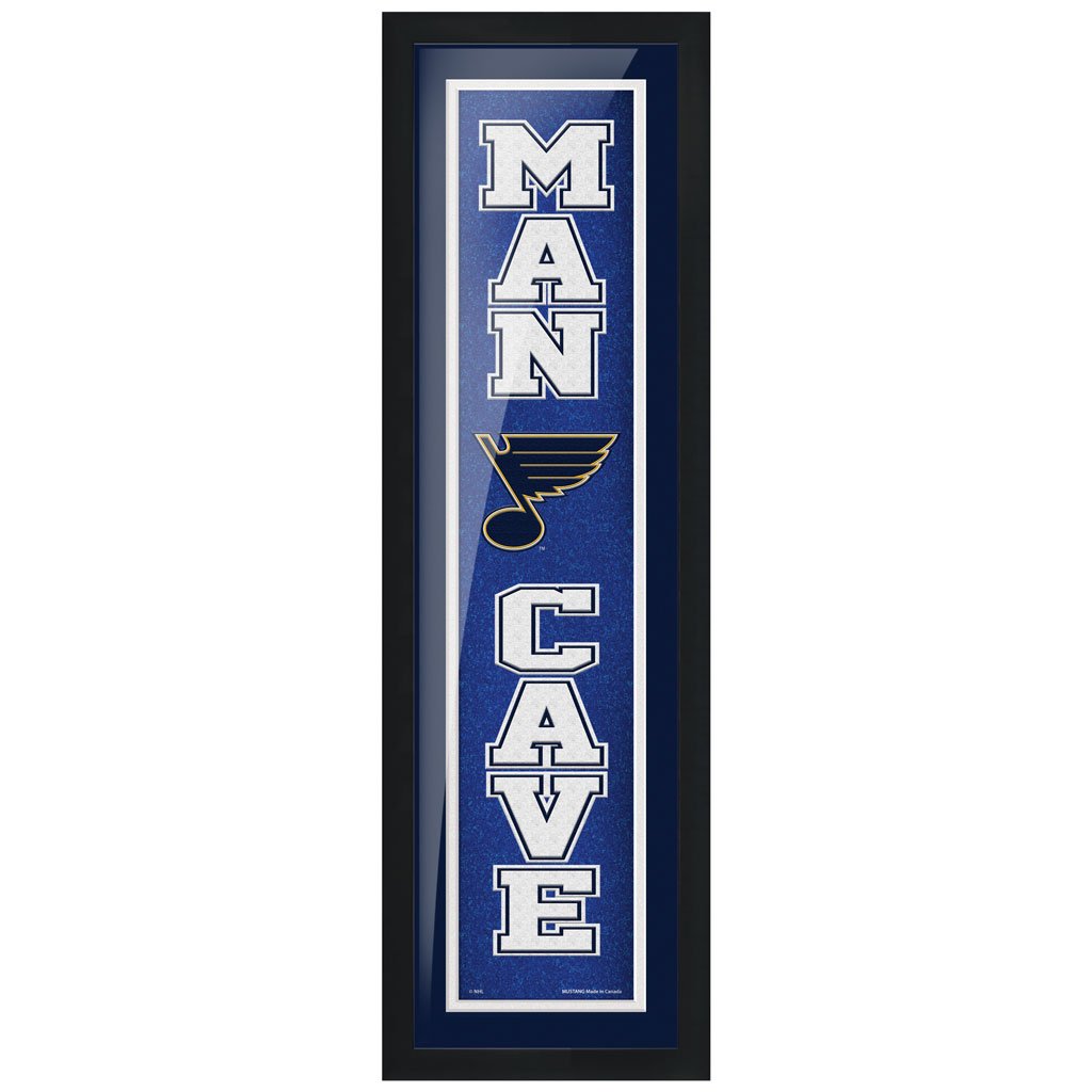 St. Louis Blues 6x22 Man Cave Framed Sign Wall Decor Sports Decor   