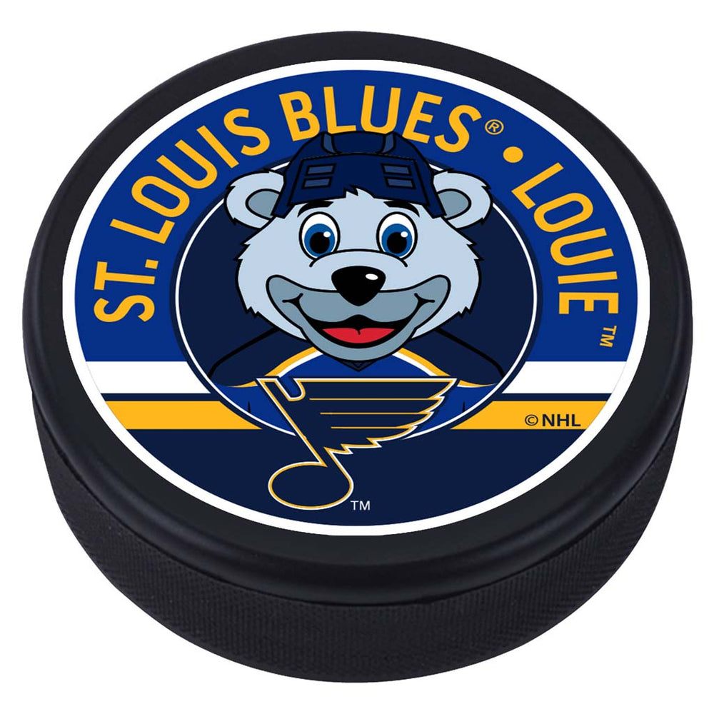 St. Louis Blues Louie Mascot Textured Puck Pucks Sports Decor   