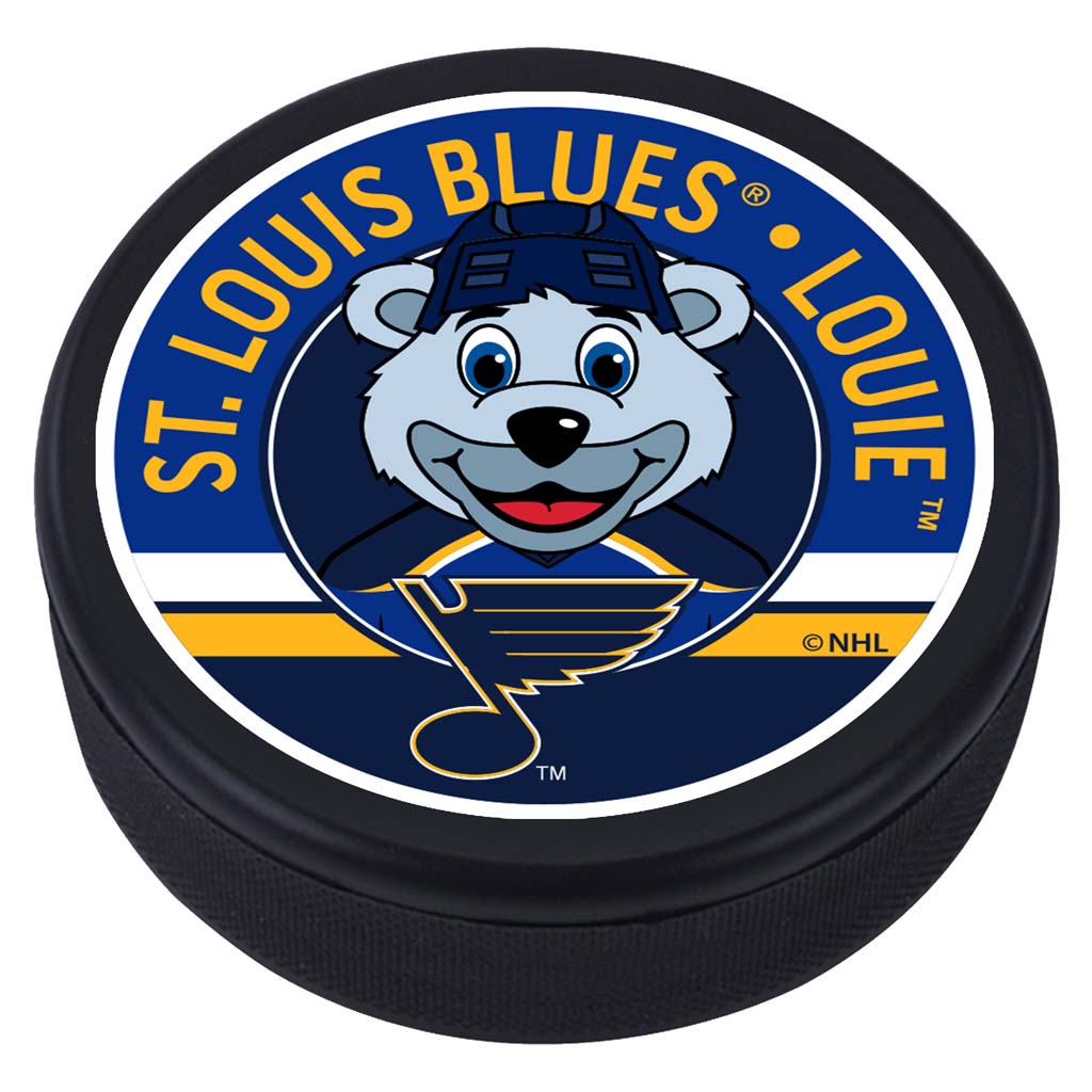 St. Louis Blues Louie Mascot Textured Puck Pucks Sports Decor   