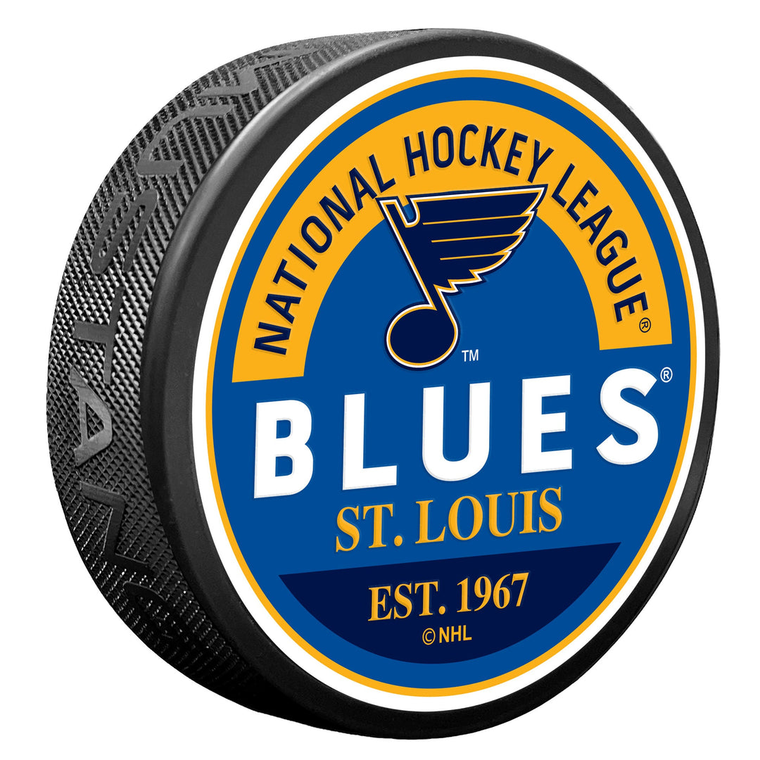 St. Louis Blues Block Textured Puck Pucks Sports Decor   