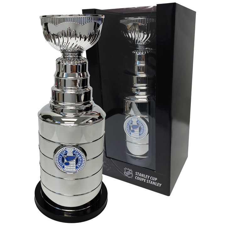 St. Louis Blues Stanley Cup Coin Bank with Trimflexx Stanley Cup Replica Sports Decor   
