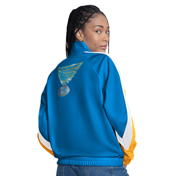 ST. LOUIS BLUES G-III LADIES #1 TRACKET JACKET - BLUE/WHITE Jacket G-III