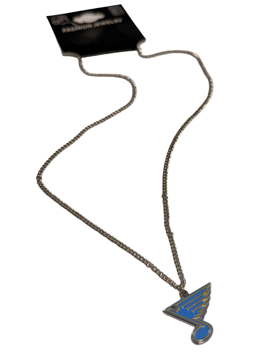 ST. LOUIS BLUES NOTE PENDANT BLUE GOLD Jewelry NHL