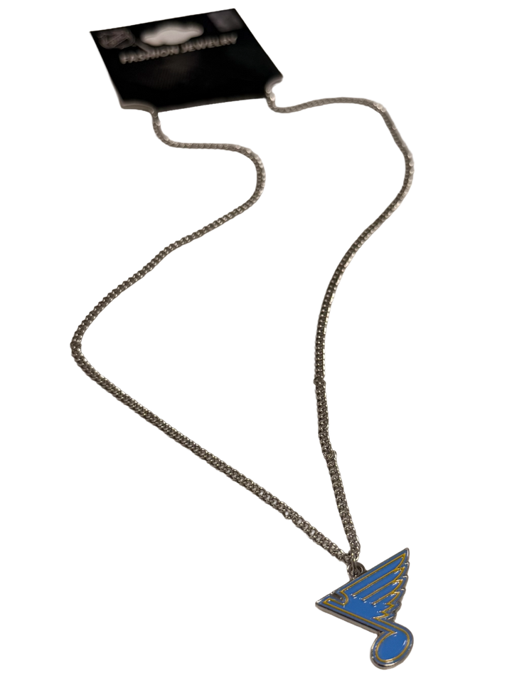 ST. LOUIS BLUES NOTE PENDANT BLUE GOLD Jewelry NHL