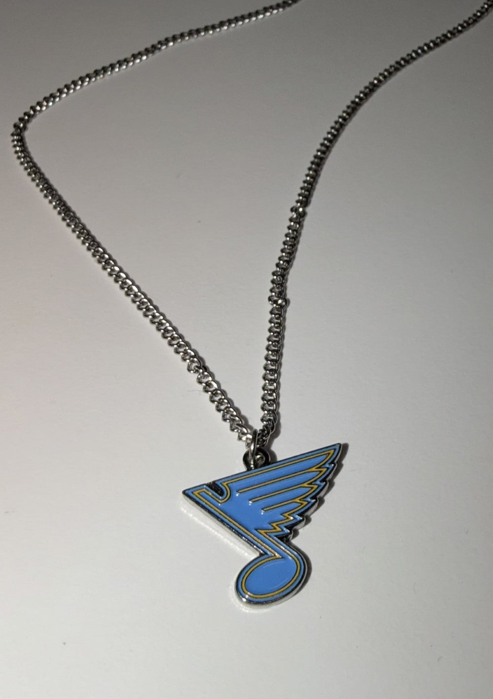 ST. LOUIS BLUES NOTE PENDANT - BLUE GOLD Jewelry NHL