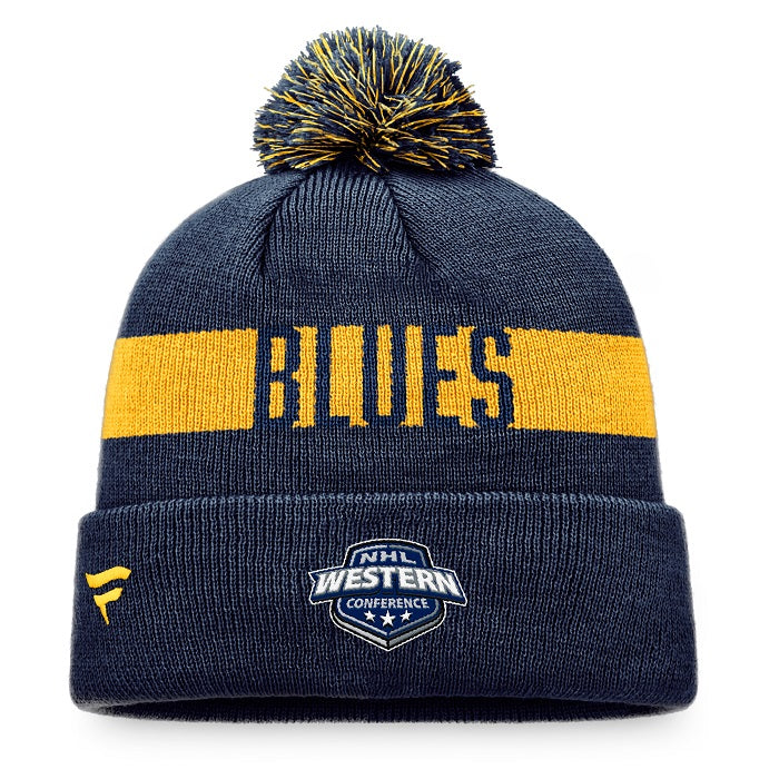ST. LOUIS BLUES FANATICS NOTE POM KNIT - NAVY Knit Fanatics   