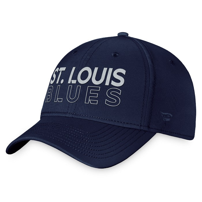 ST. LOUIS BLUES FANATICS FLEX FIT HAT - NAVY