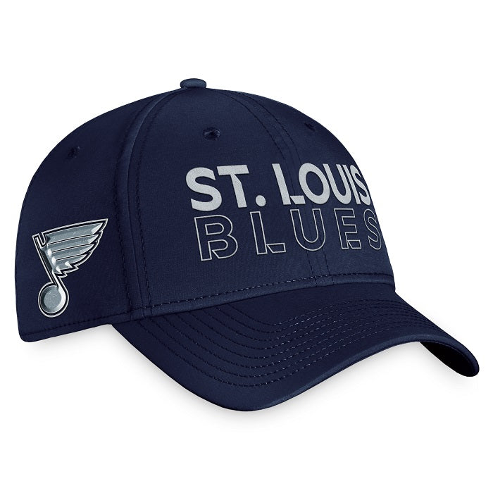 ST. LOUIS BLUES FANATICS FLEX FIT HAT - NAVY