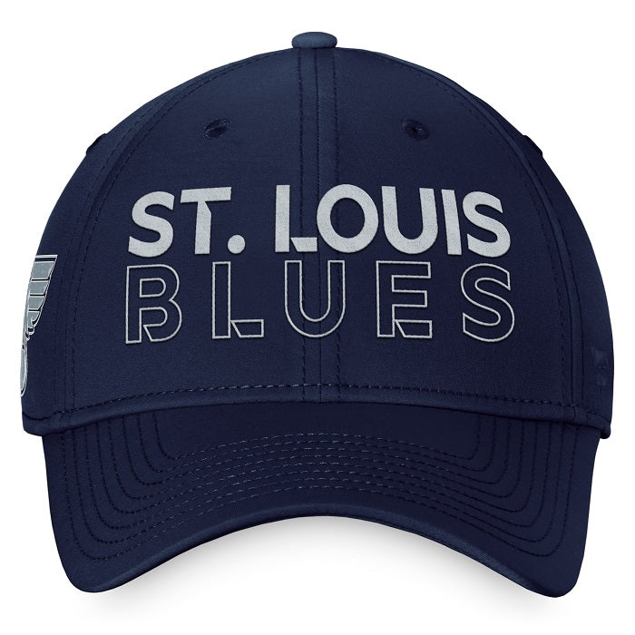 ST. LOUIS BLUES FANATICS FLEX FIT HAT - NAVY