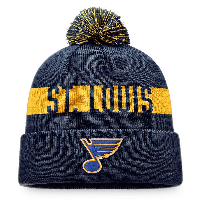 ST. LOUIS BLUES FANATICS NOTE POM KNIT - NAVY Knit Fanatics   