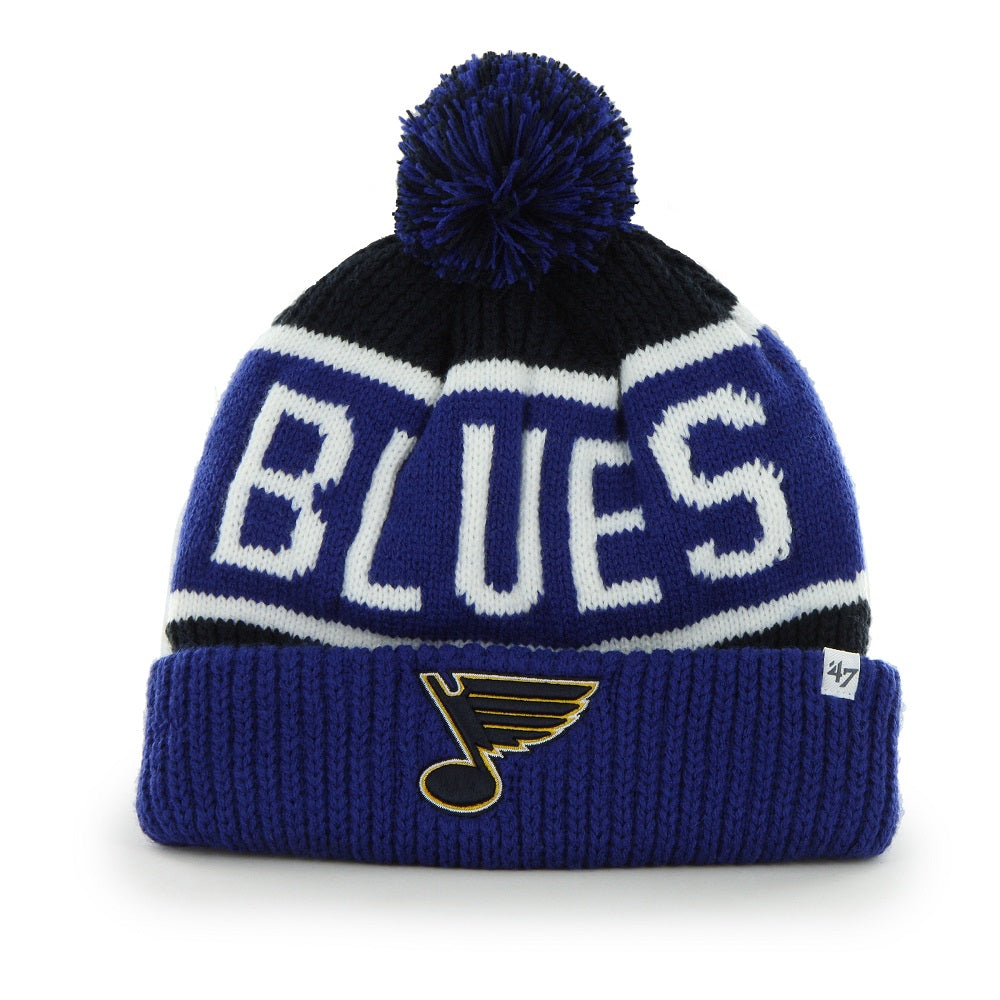 ST. LOUIS BLUES 47' CALGARY POM KNIT BEANIE - NAVY Knit '47 Brand   