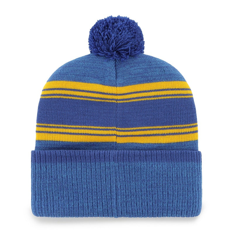 ST. LOUIS BLUES 47' NOTE FADE STRIPED POM KNIT BEANIE - ROYAL Knit '47 Brand   