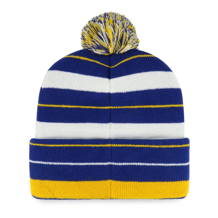 ST. LOUIS BLUES 47' NOTE POWER LINE STRIPED POM KNIT BEANIE - MULTI