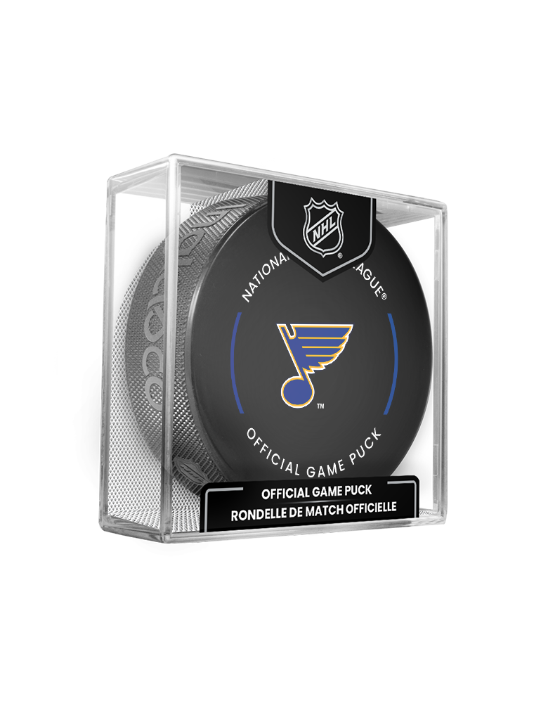 ST. LOUIS BLUES OFFICIAL PUCK IN CASE