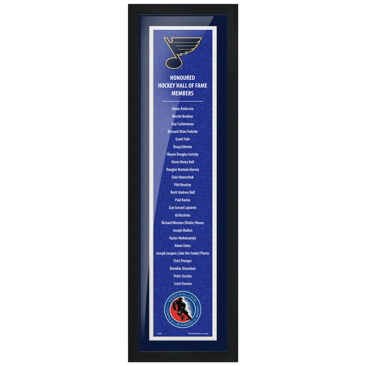 HHOF 6X22 Pic Frame Honoured Members-St.Louis Blues Wall Decor Sports Decor   