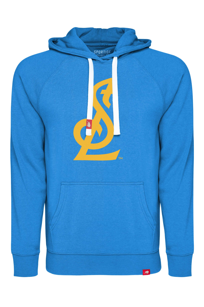 ST. LOUIS BLUES SPORTIQE NEW STL LOGO OLSEN HOODIE - BLUE Hoodie Sportiqe