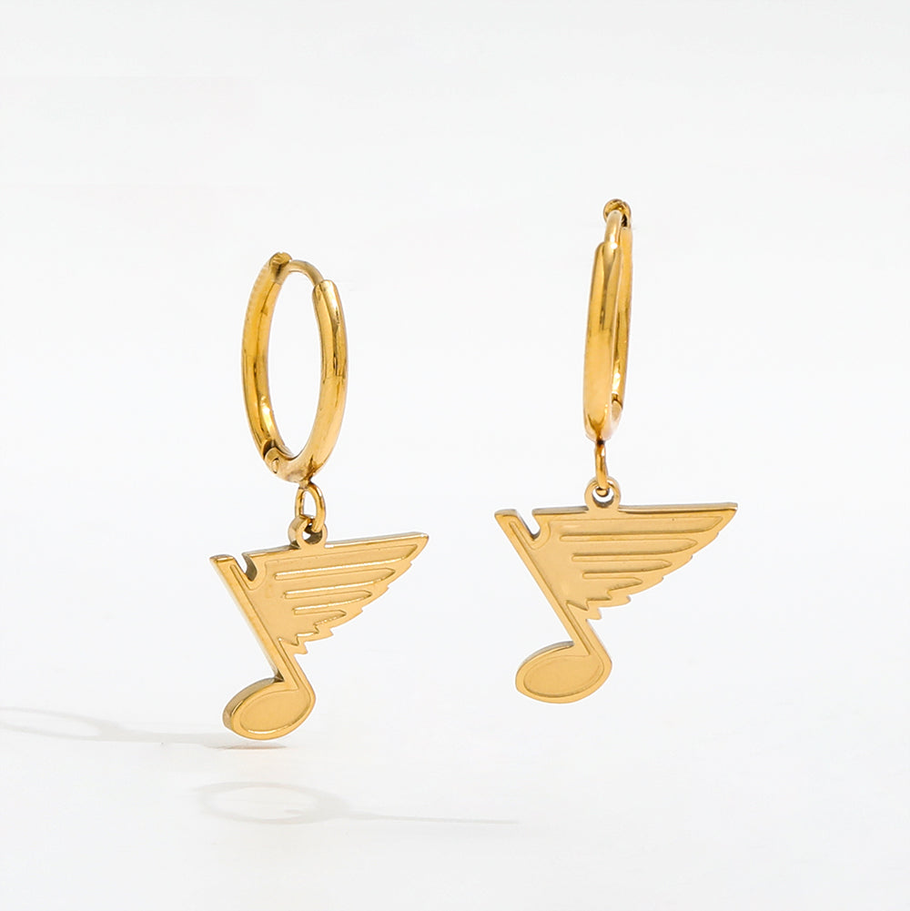 ST. LOUIS BLUES ALCO BLUE NOTE LOGO EARRINGS Necklace Alco