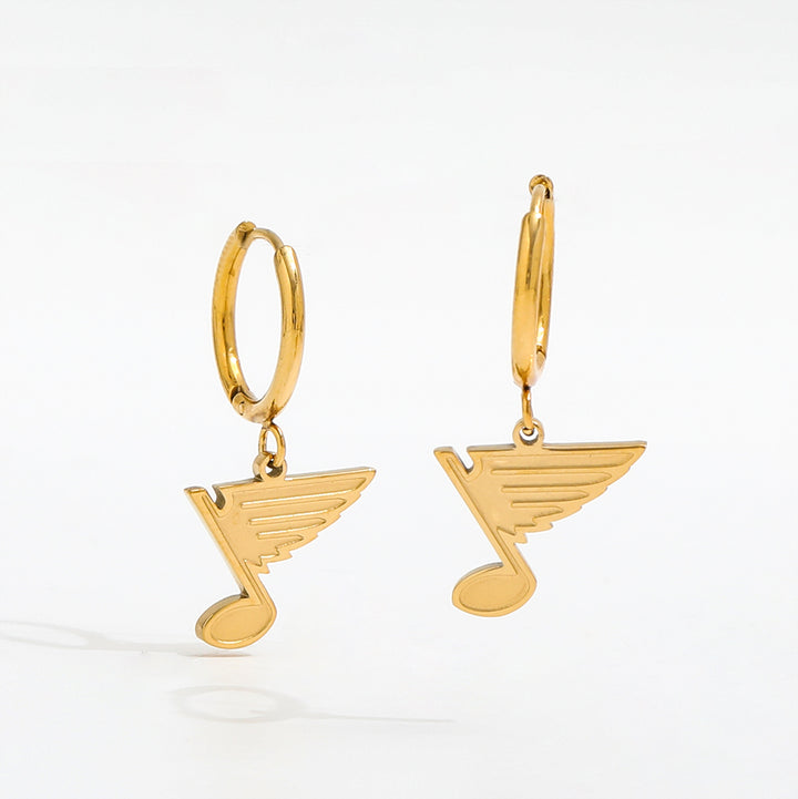 ST. LOUIS BLUES ALCO BLUE NOTE LOGO EARRINGS Necklace Alco