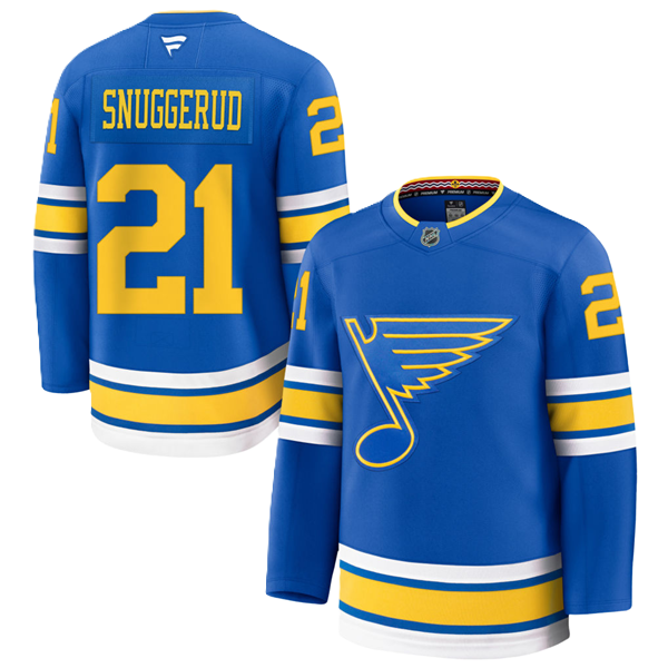 ST. LOUIS BLUES FANATICS PREMIUM SNUGGERUD #21 "PRO STITCH" HOME JERSEY - BLUE Jersey Fanatics