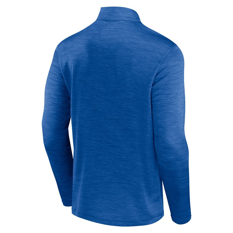 ST. LOUIS BLUES FANATICS HARD CHECK POCKET Q-ZIP - ROYAL 1/4 Zip Fanatics   